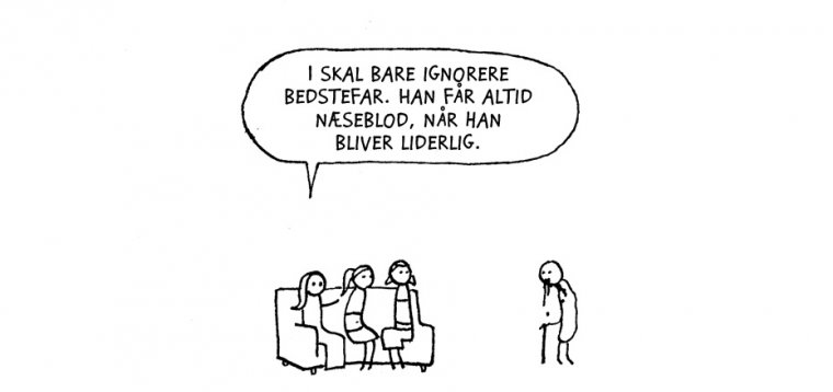 Bedstefar får næseblod