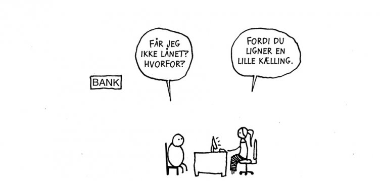I banken.