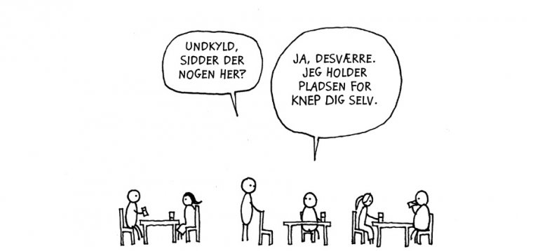 Sidder der nogen der?