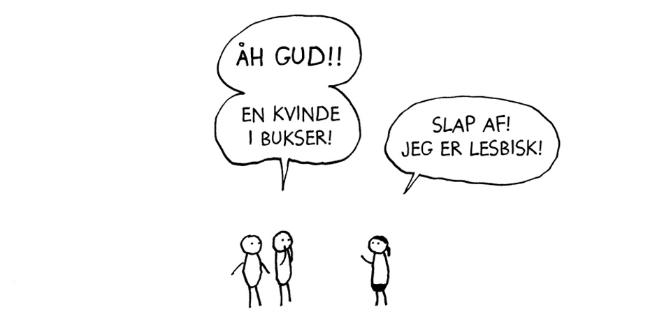 En kvinde i bukser