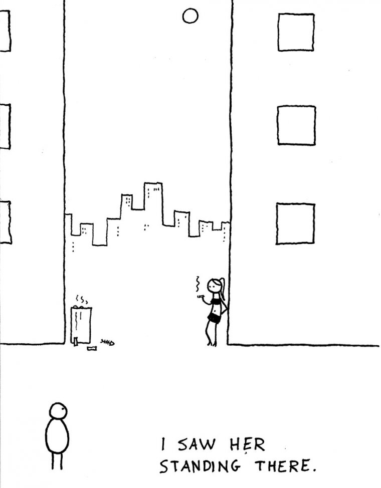 I saw her standing there