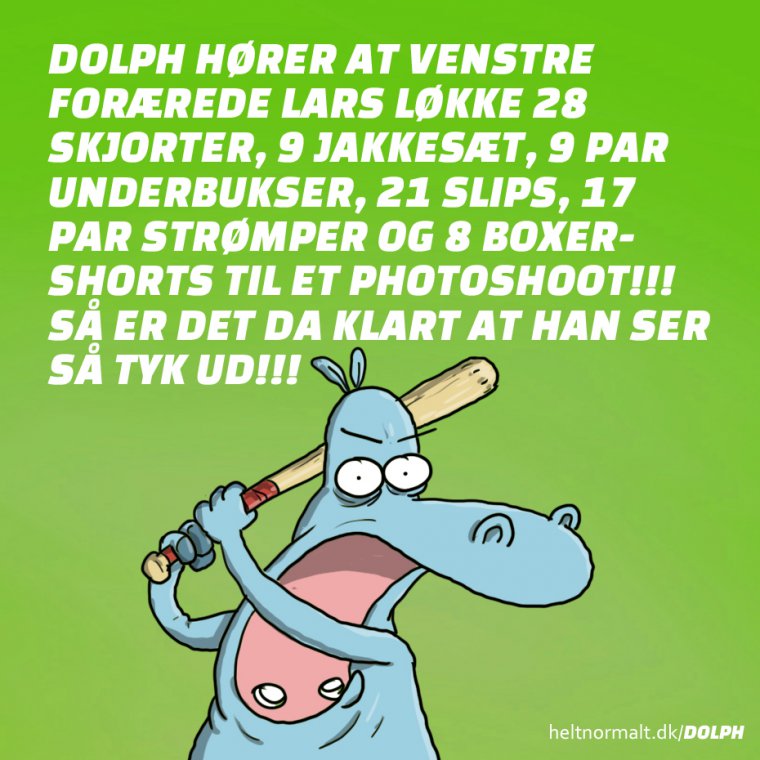 Lars Løkke er 100% tyk!
