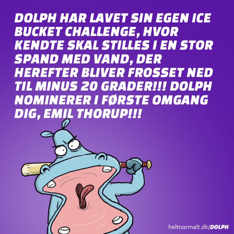 Tør du tage Dolphs Ice Bucket Challenge?!?