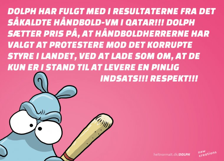 Respekt for håndboldlandsholdet. 