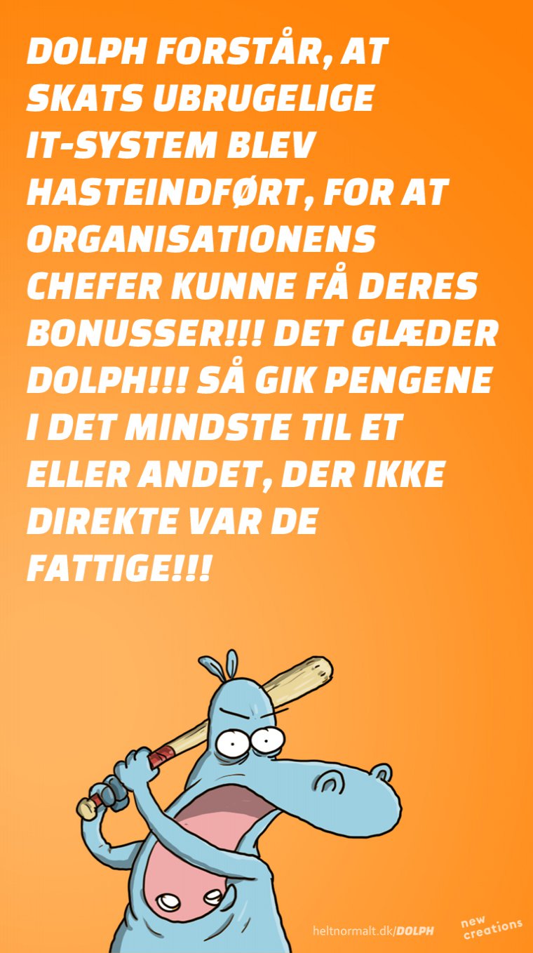 Så længe pengene ikke går til de fattige!