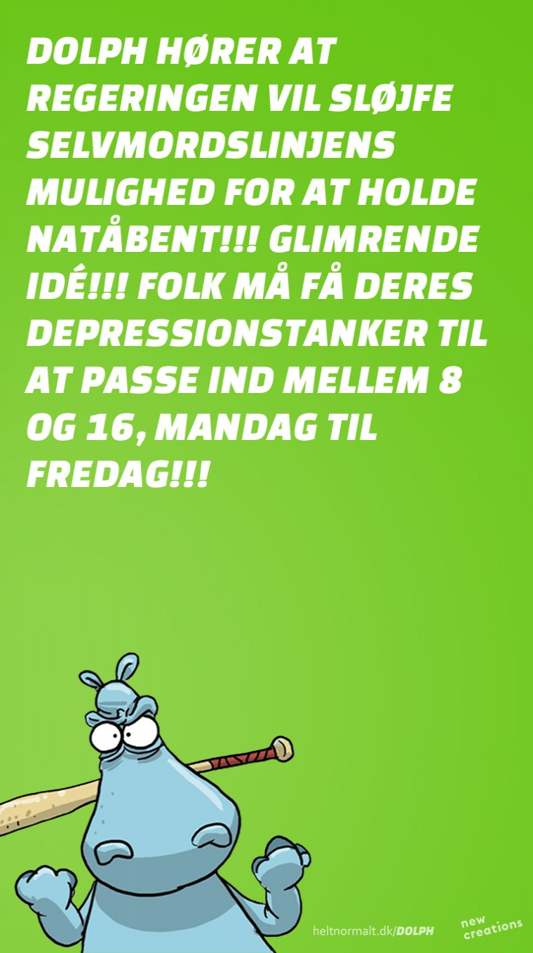 Begå selvmord om dagen, tak!