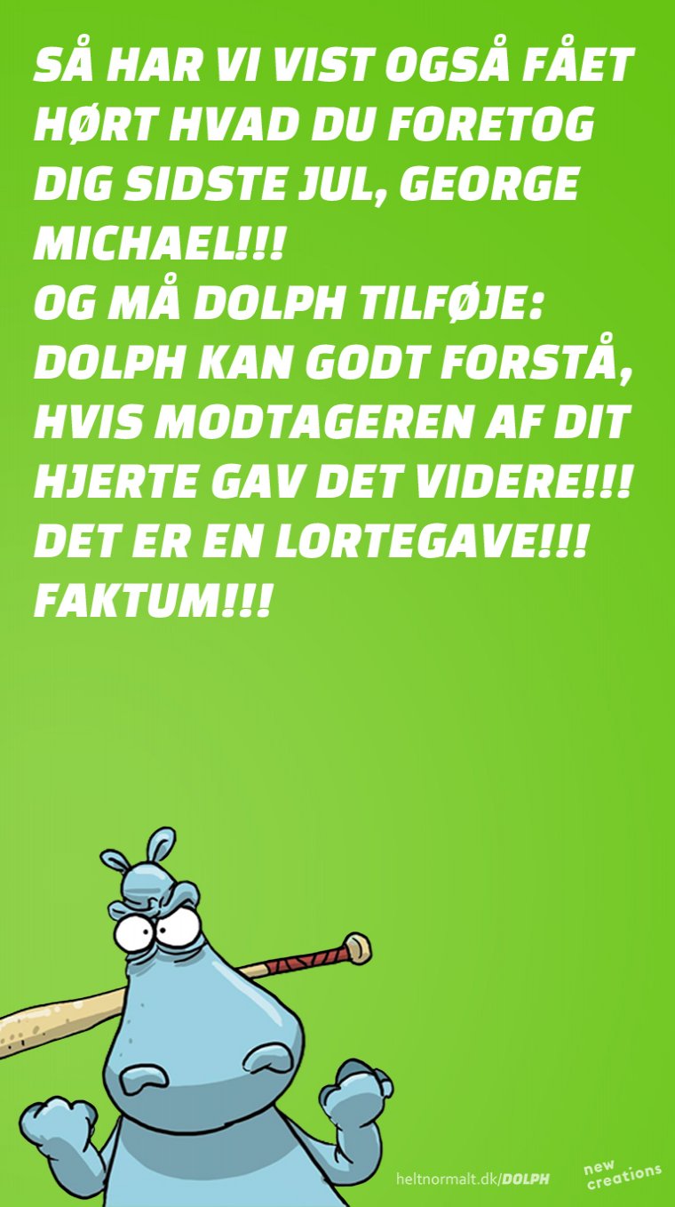 Kæft en lortegave, George Michael!!!