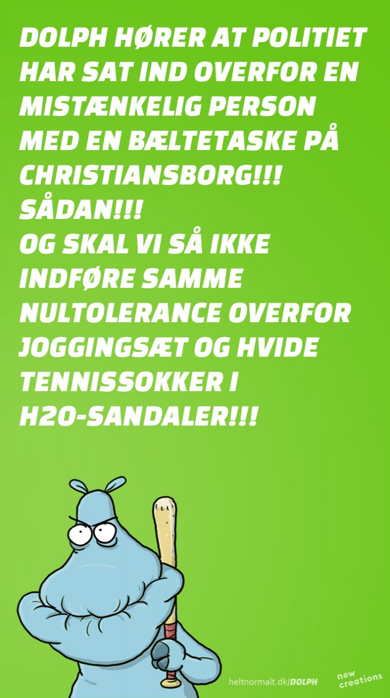 Bæltetasker og campinghabit, NEJ TAK!!!!