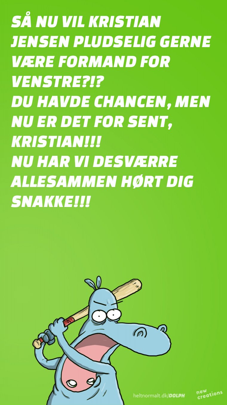 Vær lige stille, Kristian Jensen.