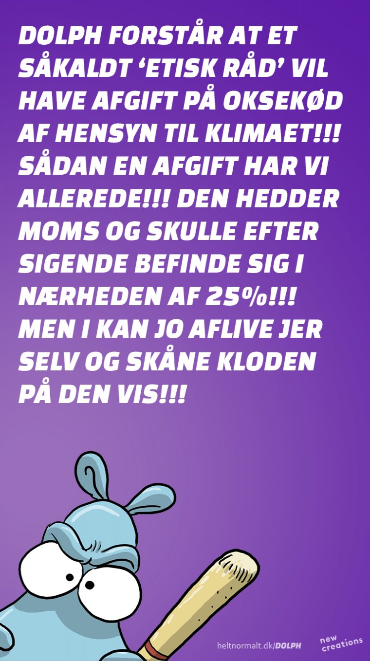 Mindre kød!!!!!