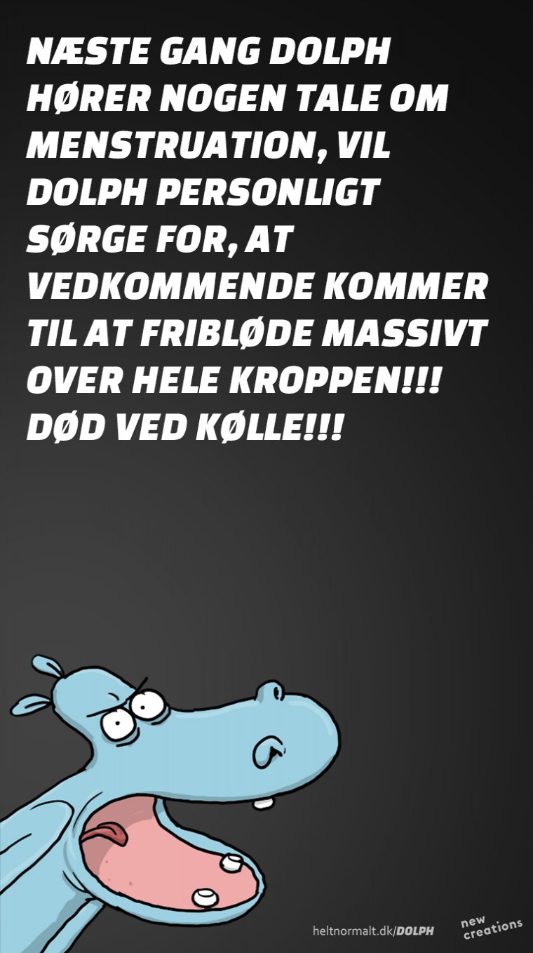 Menstruation, NEJ TAK!!!! 