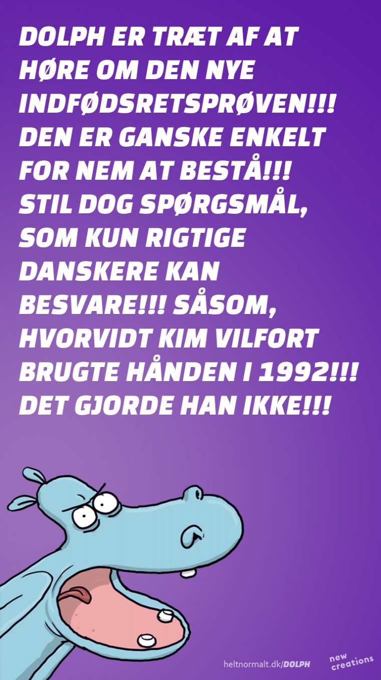 VILFORT BRUGTE IKKE HÅNDEN!!!!!
