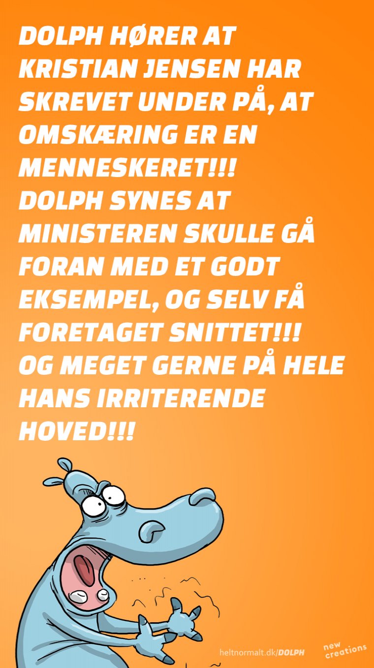 Vis dig som en foregangsmand, Kristian Jensen!!!!!