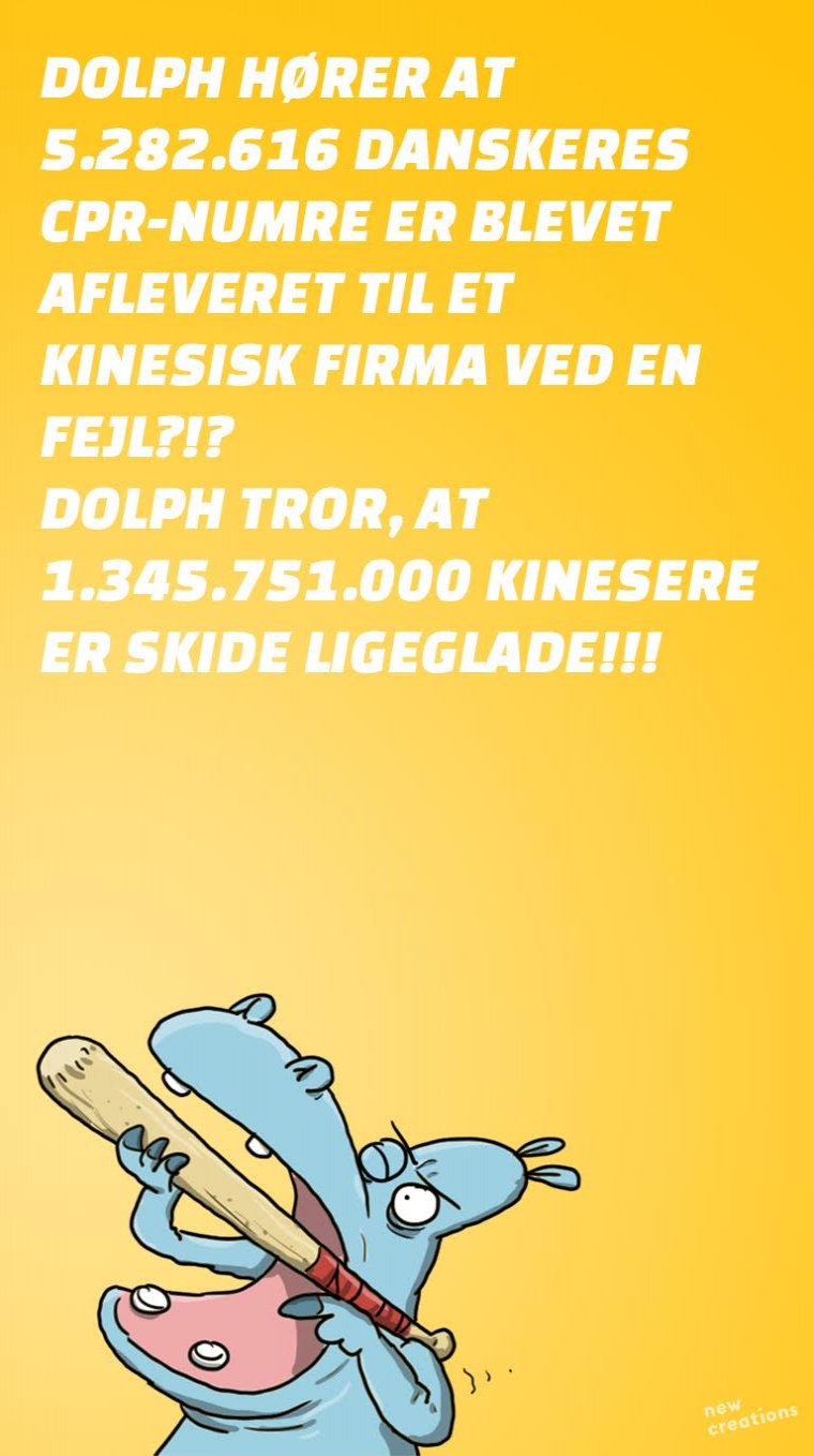 Er I glade for de CPR-numre, Kina?