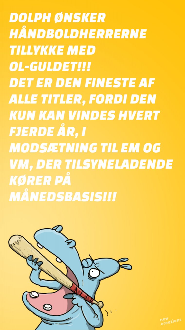 Tillykke med guldet, røvhuller!!