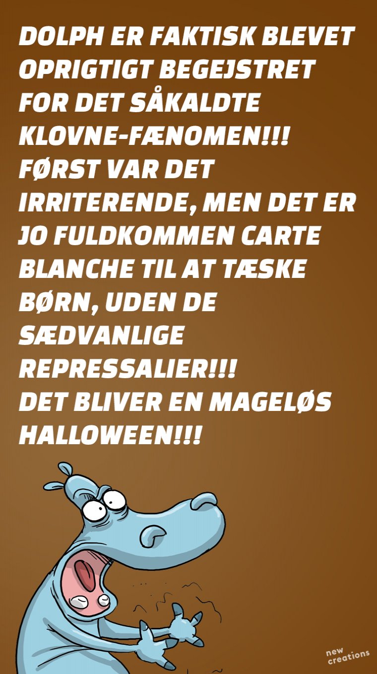 Dolph hilser klovnene velkommen!