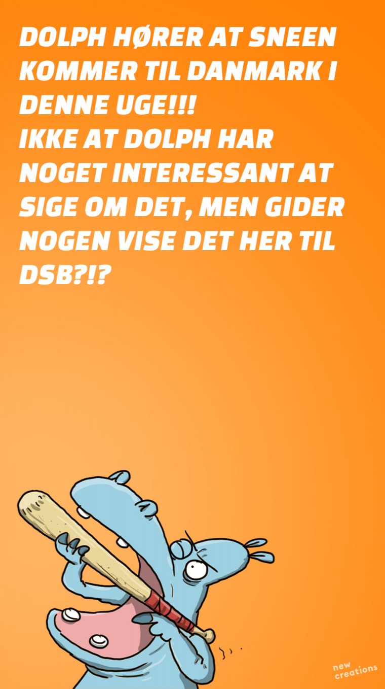 Sneen kommer, DSB!!!