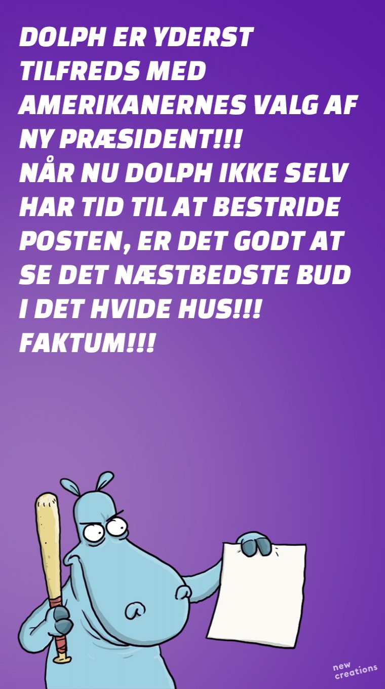 Dolph er godt tilfreds med Trump!!!