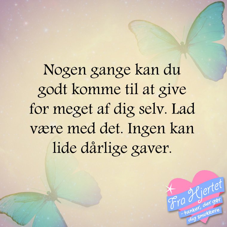 Give for meget af sig selv