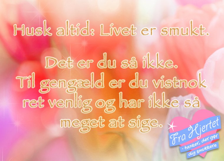 Livet er smukt
