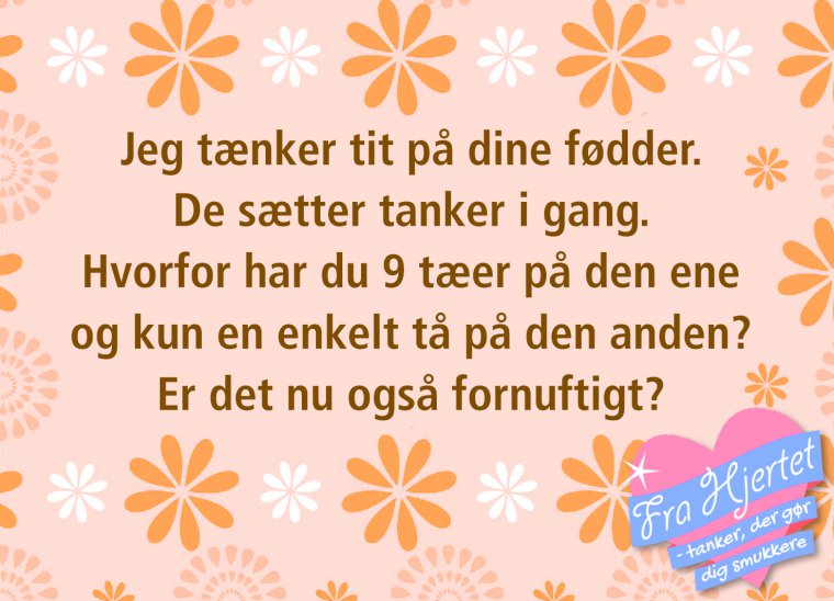 Jeg tænker tit på ...