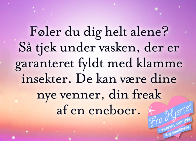Føler du dig alene?