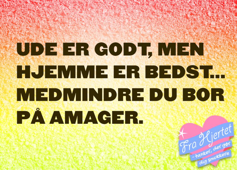 Ude er godt ...