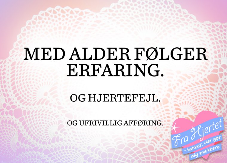 Med alder følger erfaring