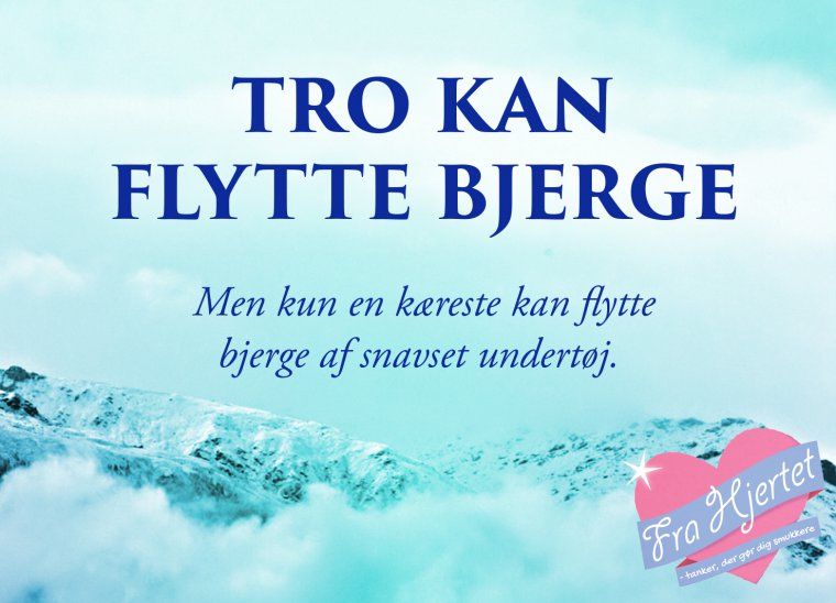 Tro kan flytte bjerge