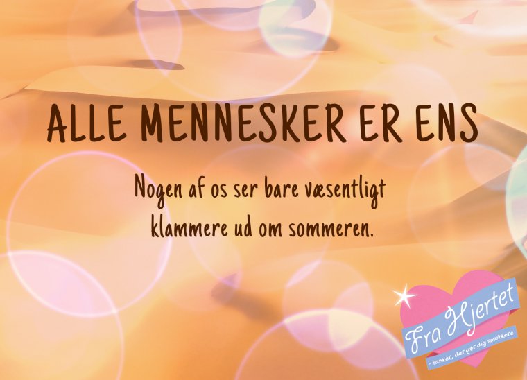Alle mennesker er ens