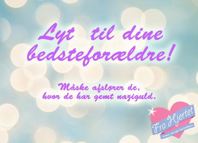 Lyt til dine bedsteforældre