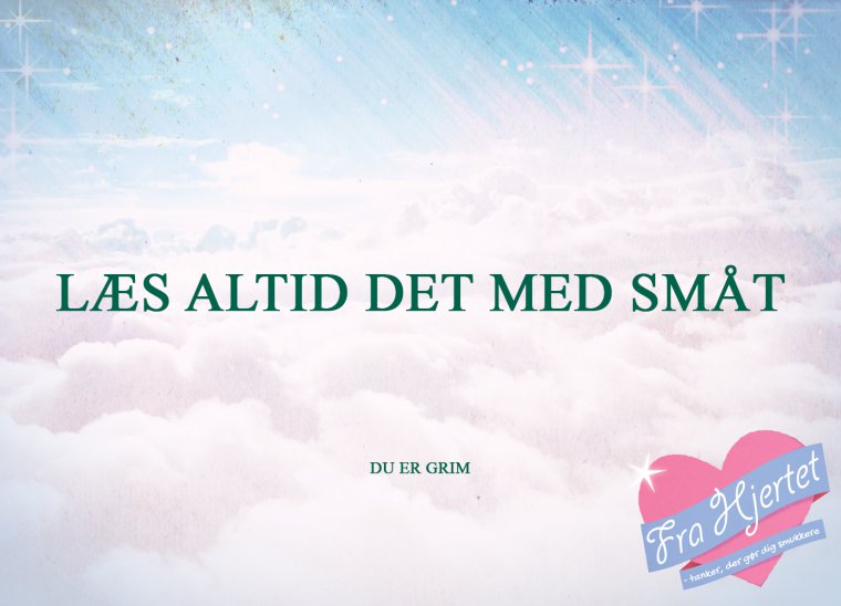 Læs altid det med småt