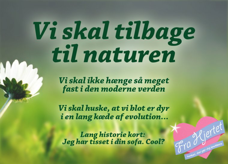 Tilbage til naturen