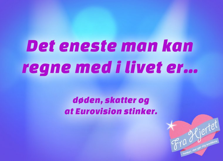 Det eneste man kan regne med ...