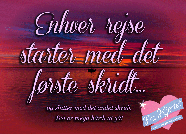 Enhver rejse ...