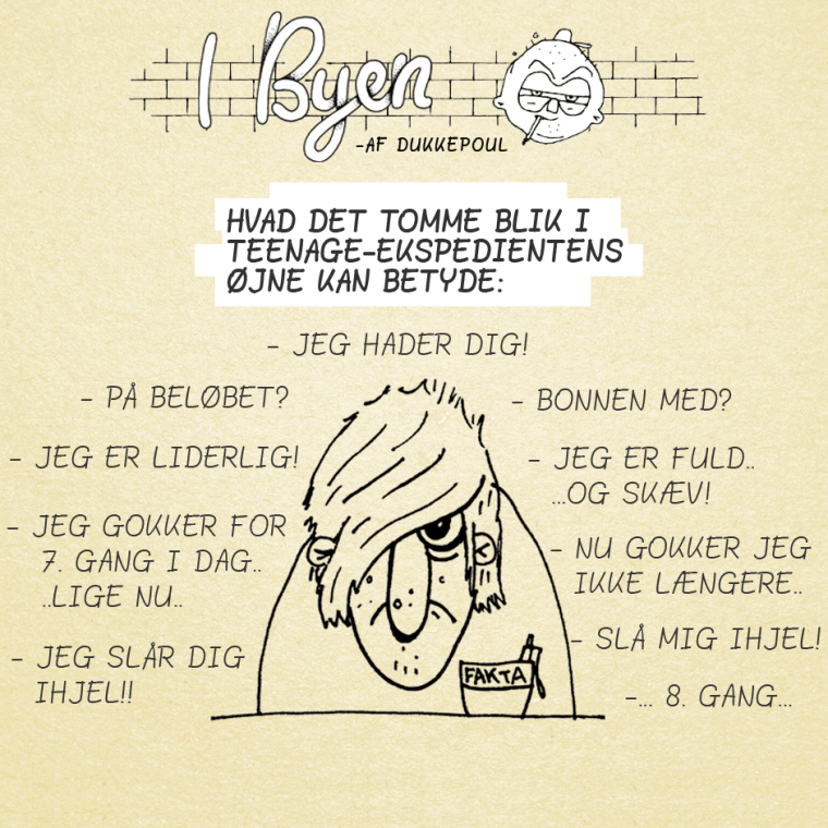 Blikket i ekspedientens øjne