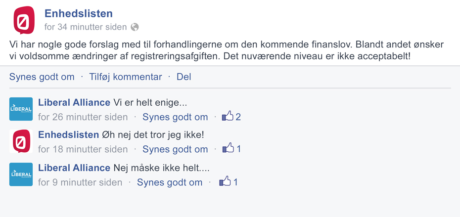Samme interesser... næsten.