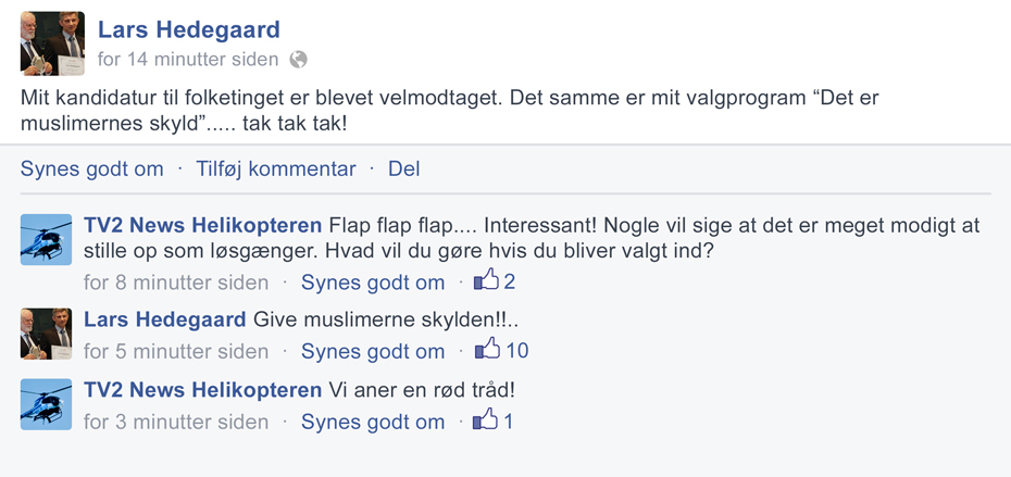 Muslimernes skyld!