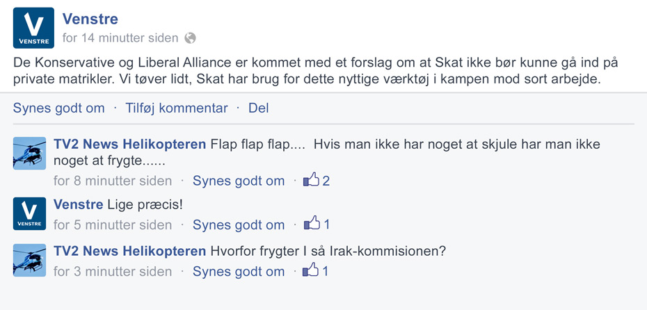 Hvis man ikke har noget at skjule...
