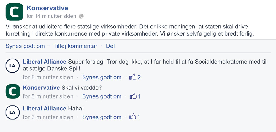 Alt på rødt.....