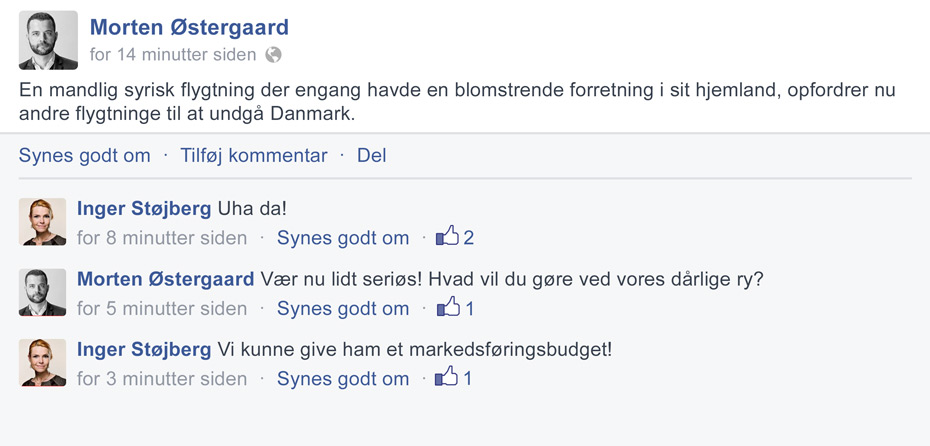 Støjbergs marketing