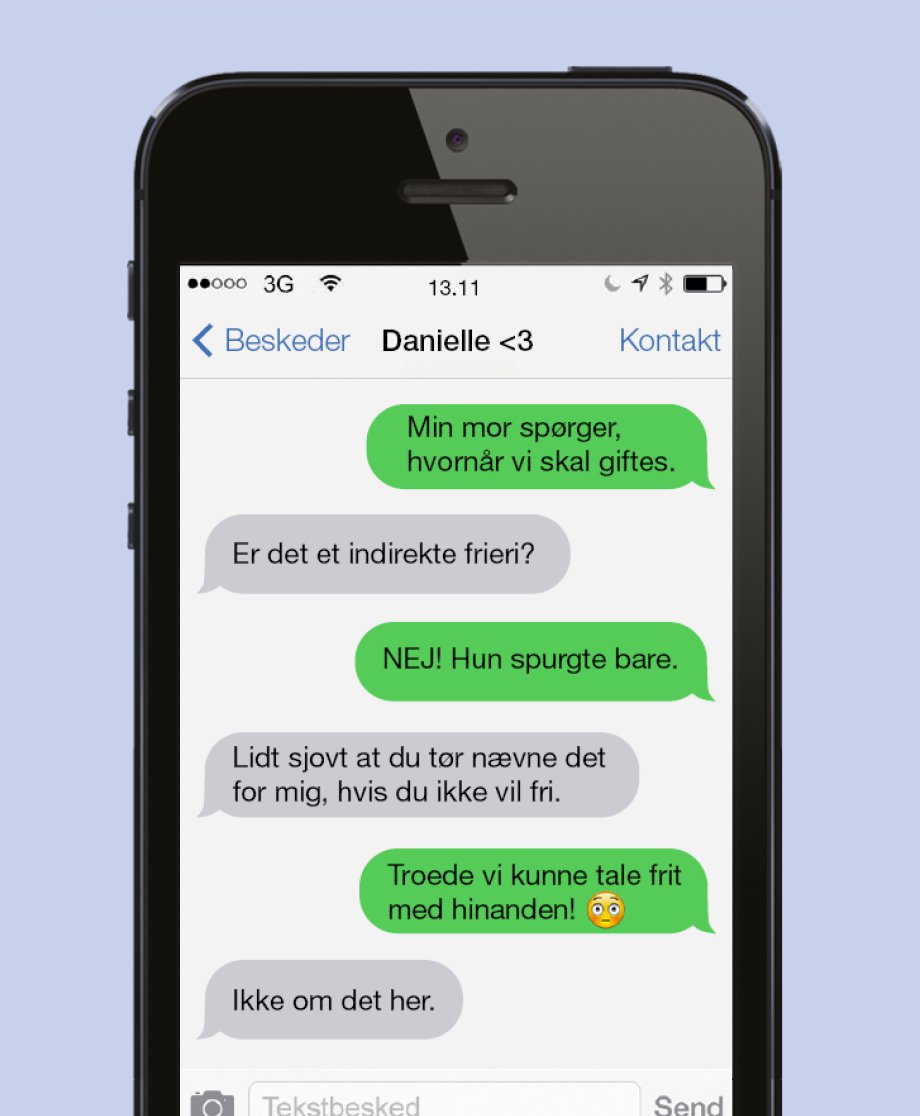 You do not talk about ægteskab!
