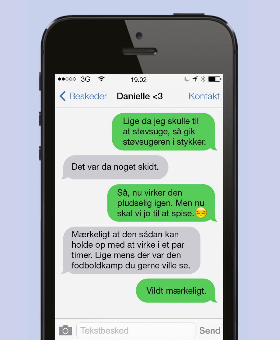 Støvsuger i stykker
