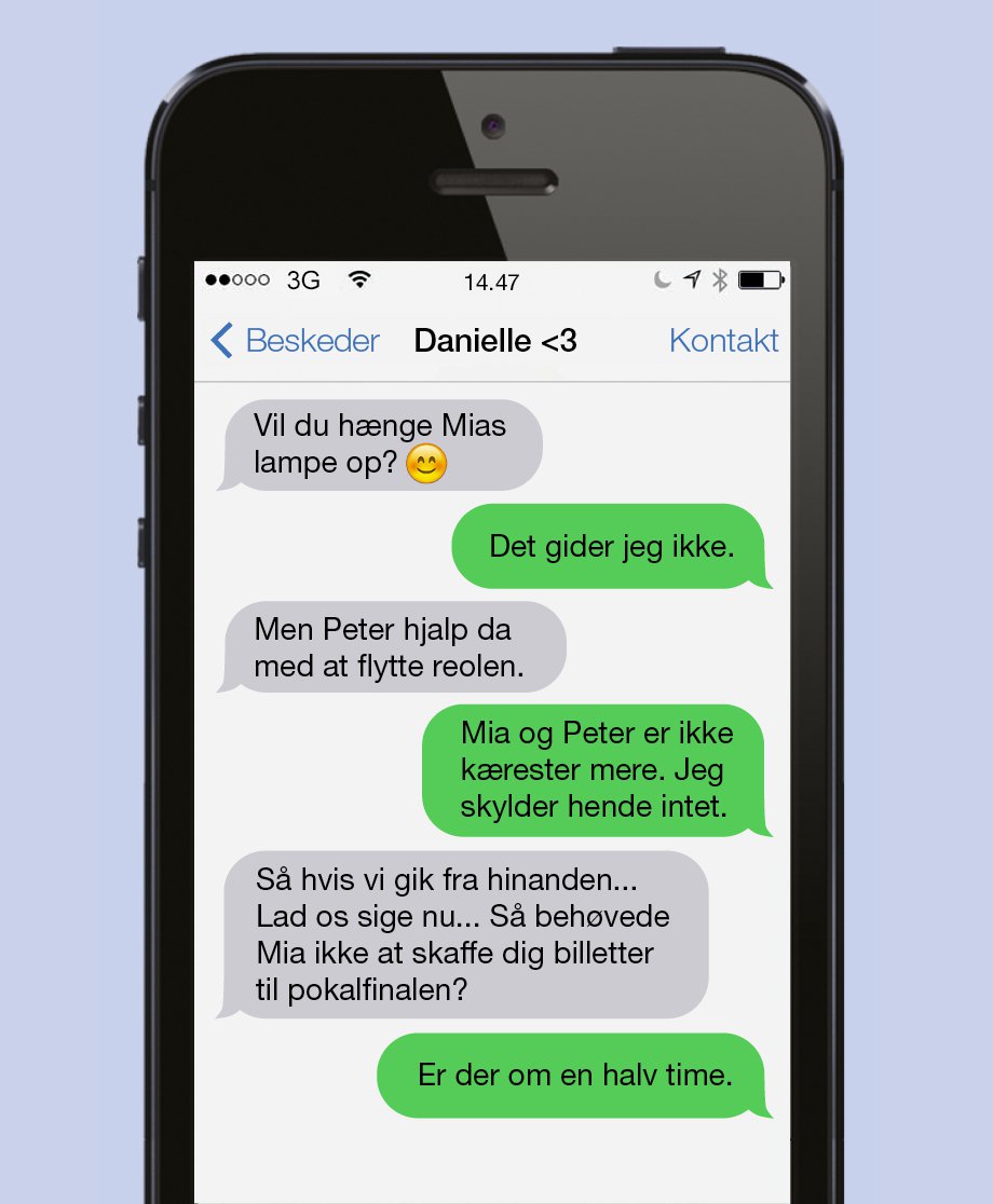 Vil du hænge Mias lampe op?