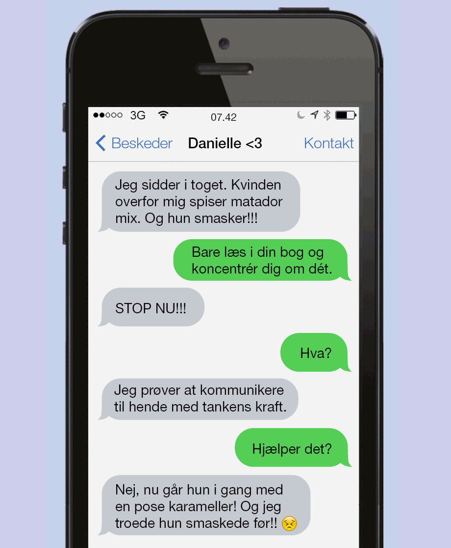Smaskende medpassager