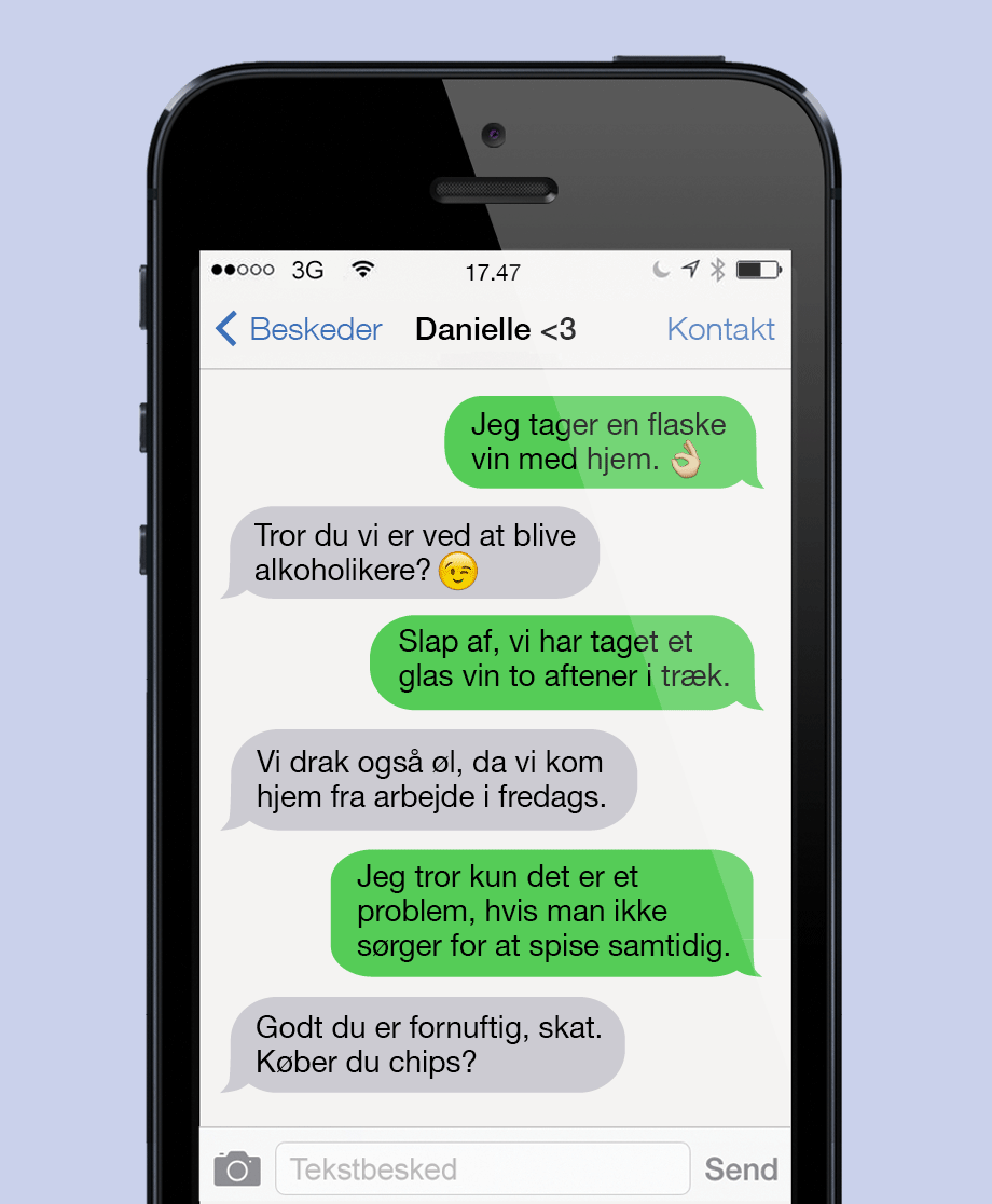 Alkoholikere er dem, der ikke spiser, mens de drikker.