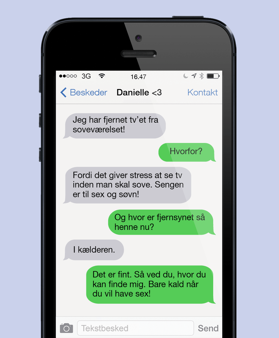 Soveværelset er til sex og søvn