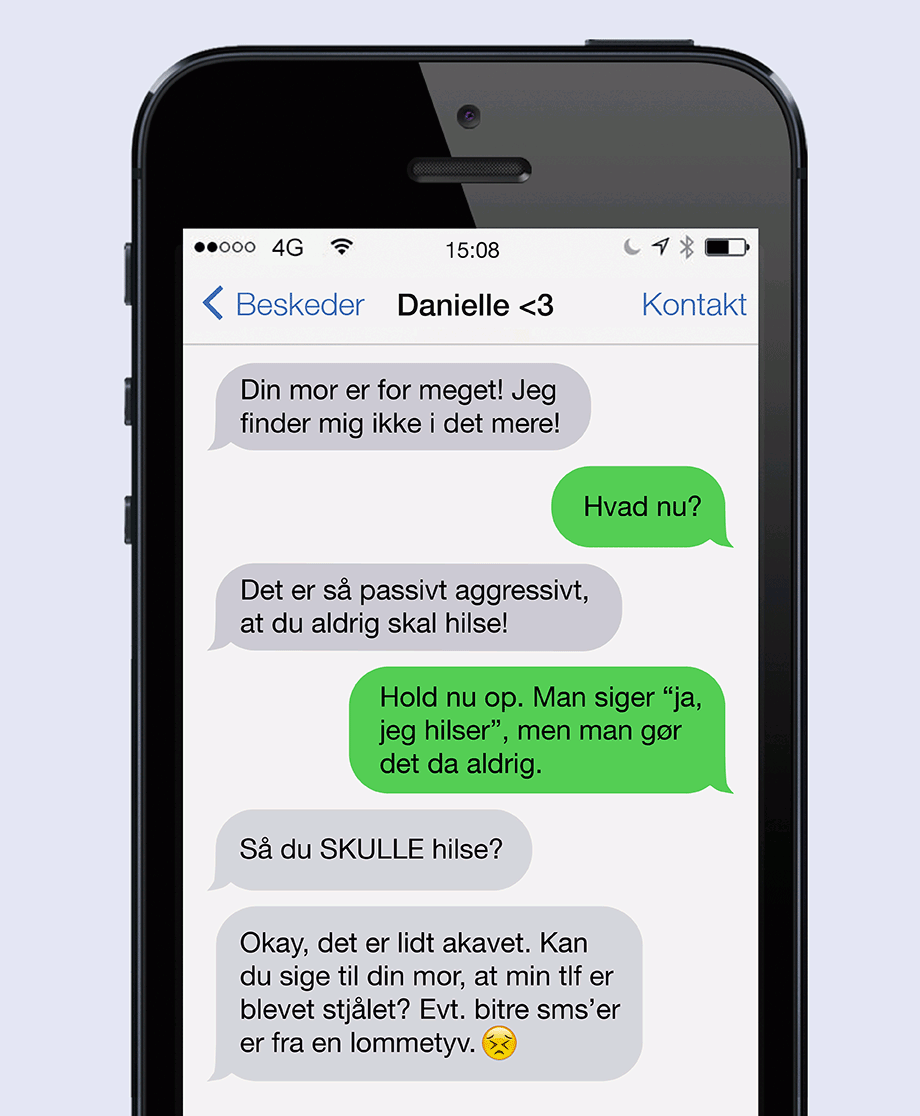 Bitre sms'er til svigermor