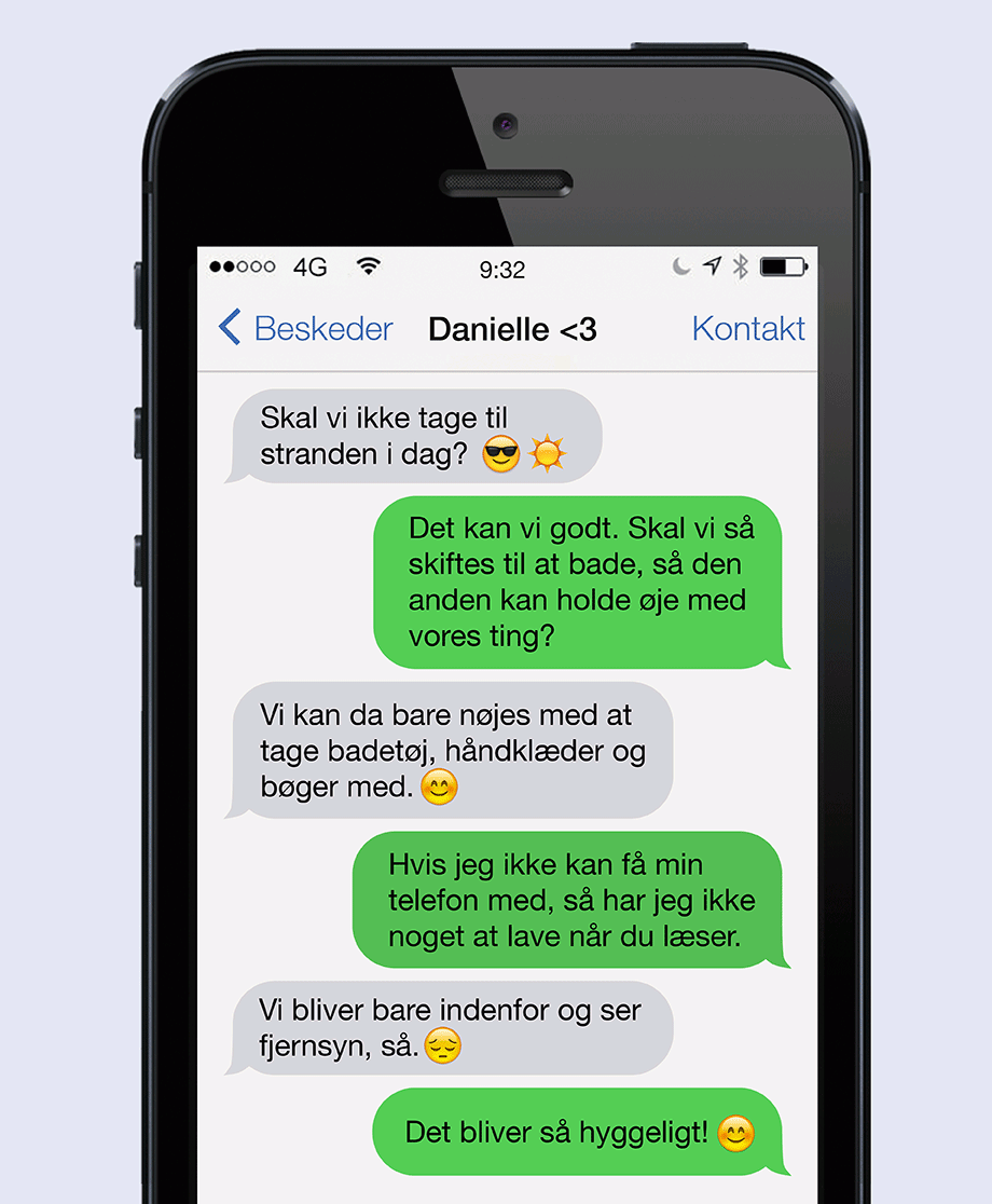 Skal have min telefon med!