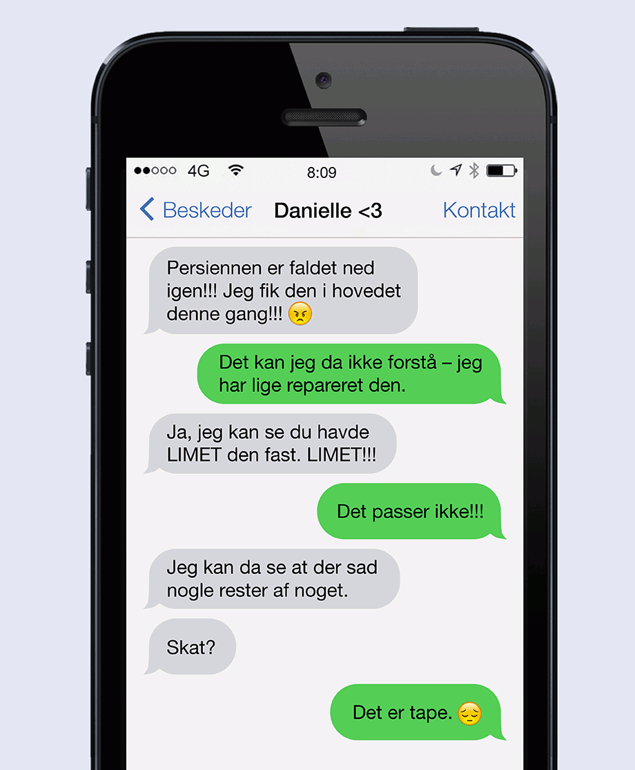 Den persienne er lige repareret!